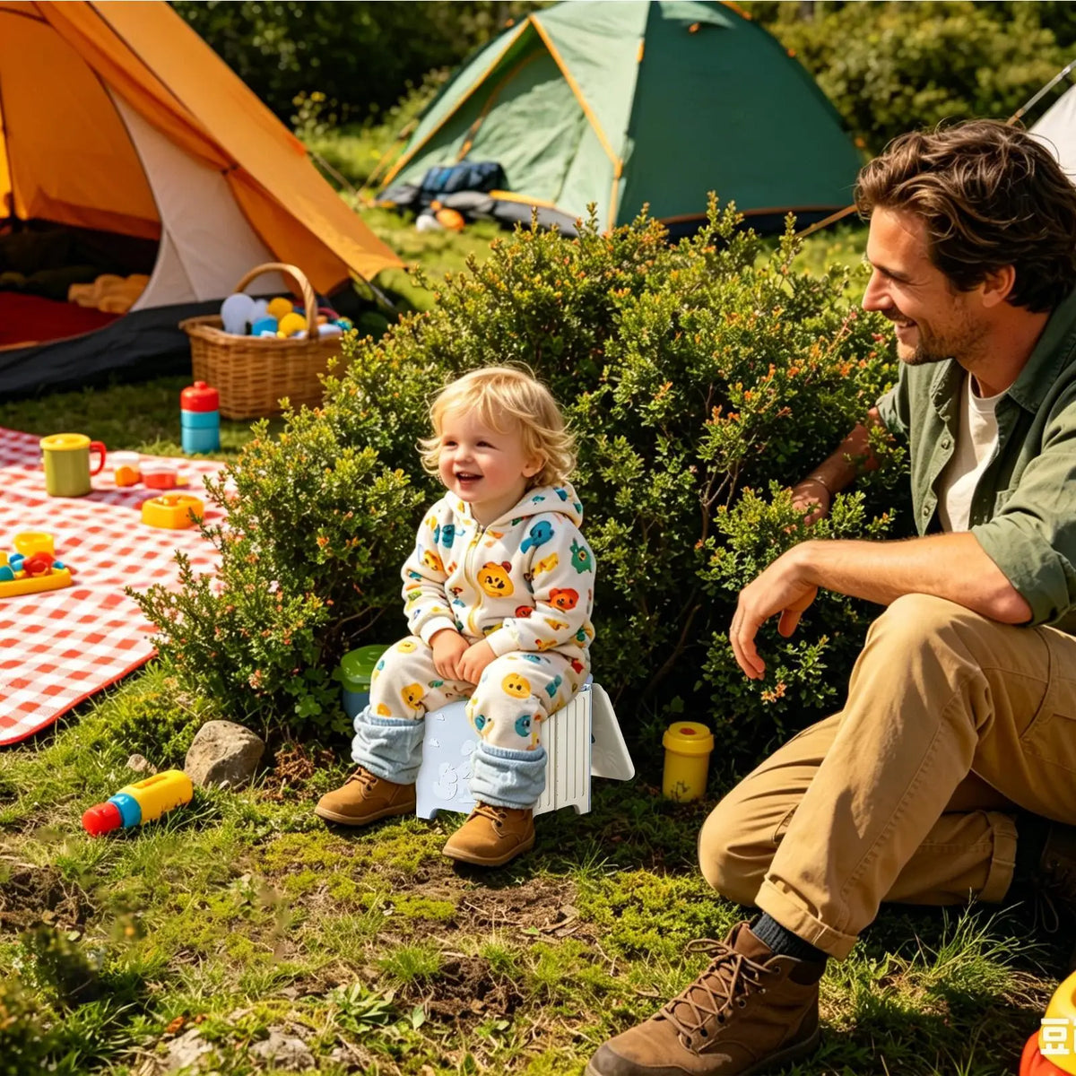 Foldable Outdoor Camping Toilet Compact Travel Potty Seat Anti Slip Design With Waste Bags For Road Trip Vehicle Outdoor Use