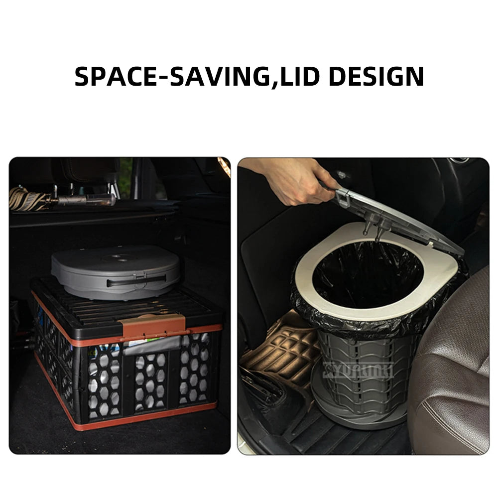 Portable Camping Toilet , Foldable Commode for RV, Semi Truck, Boat, Car, and Emergency
