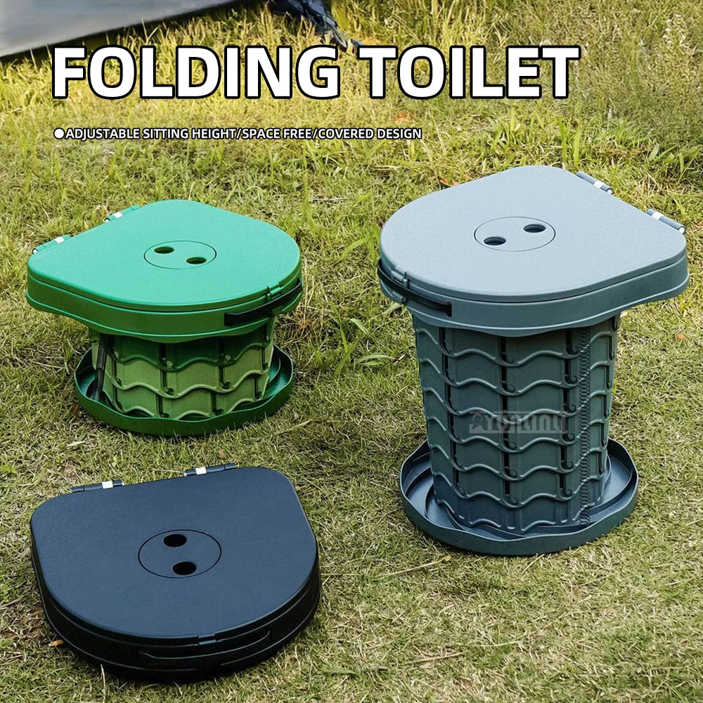 Portable Camping Toilet , Foldable Commode for RV, Semi Truck, Boat, Car, and Emergency